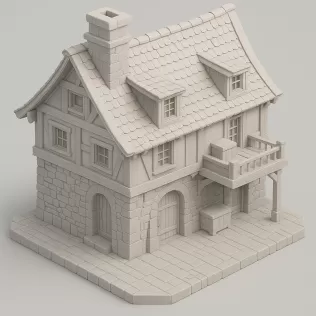 Medieval Home Rpg miniature Fantasy - Model thumbnail 2