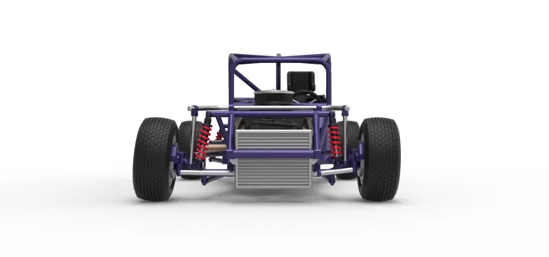 Canadian vintage modified stock car Base Scale 1:25 - Model preview 7