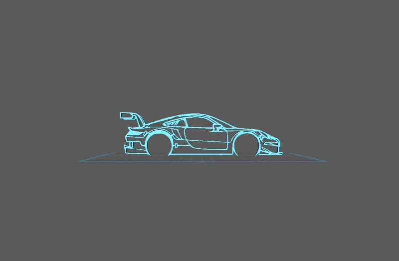 Porsche - 911 RSR Wall Art - Model preview 2