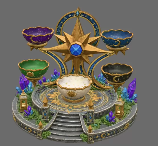Astral Constellation Offering Sanctuary STL File for 3D Print - Model preview 9