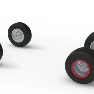 Wheel Set of Dirt Silver Crown Champ car Scale 1:25 - Model thumbnail 7