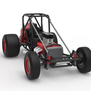 Dirt Silver Crown Champ car Base Scale 1:25 - Model thumbnail 26