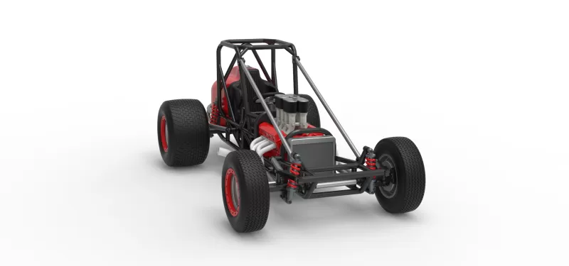 Dirt Silver Crown Champ car Base Scale 1:25 - Model preview 26