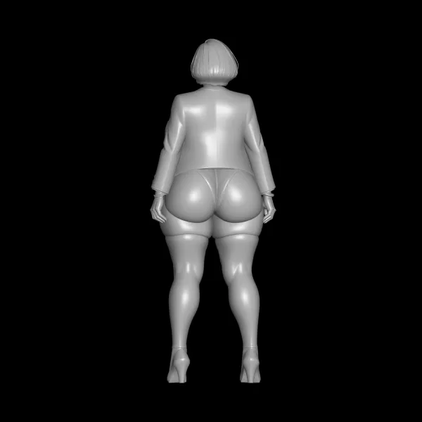 Fat anime girl in lingerie STL File, 3D Printing Model - Model preview 3
