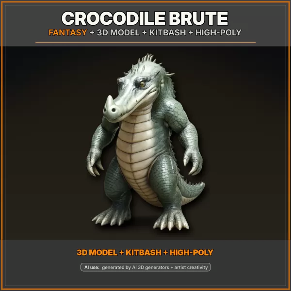 Animal Warrior Pack – Sci-Fi Fantasy High-Poly Kitbash 3D Model - Model preview 8