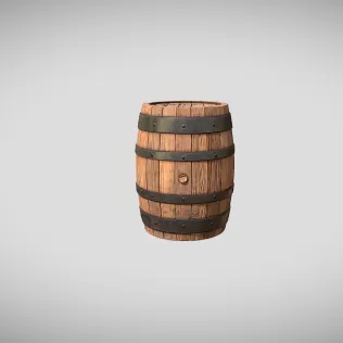 Wooden Barrel - Model thumbnail 2