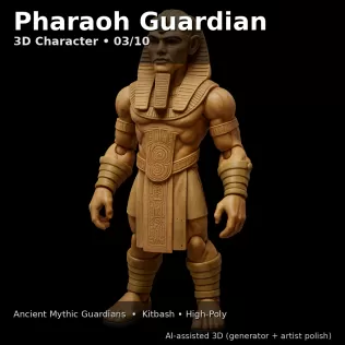 Ancient Mythic Guardians – 10x High-Poly Character Pack - Model thumbnail 6