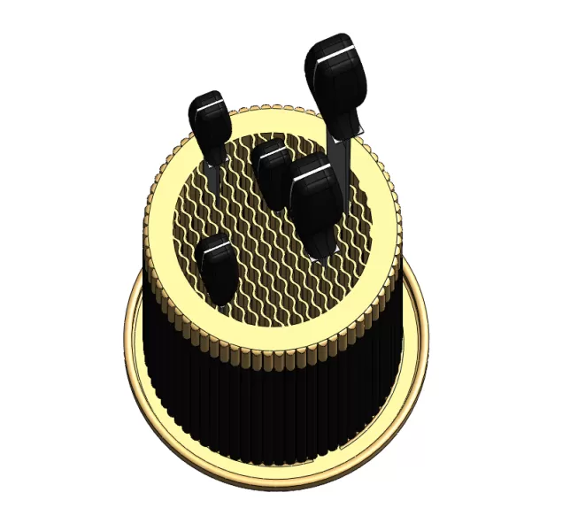 🗡 Smart Knife Holder with Drain Tray | Slot-Free Hygienic Desi - Model preview 3