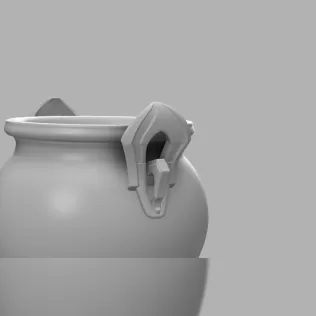 Witch Horned Cauldron - Mystic Candle Holder - Model thumbnail 4