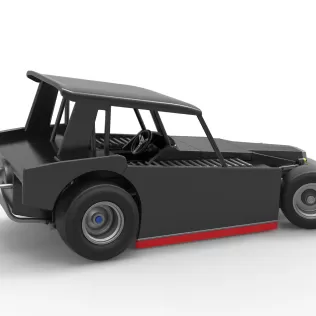 Vintage Dirt Modified stock car V6 while turning Scale 1:25 - Model thumbnail 20