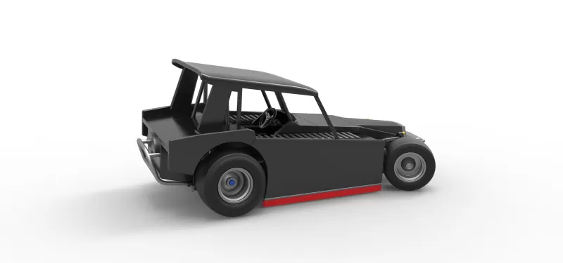 Vintage Dirt Modified stock car V6 while turning Scale 1:25 - Model preview 20