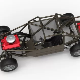 Vintage Dirt Modified stock car Base Version 7 Scale 1:25 - Model thumbnail 4