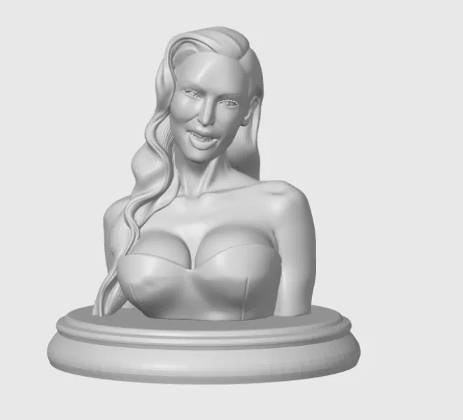Megan Fox 3D Bust Print - Model preview 1