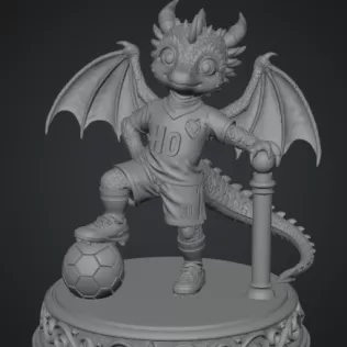 Fantasy Football Dragon STL for 3D Printing - Model thumbnail 9