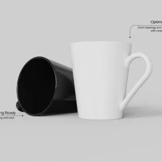 Porcelain Mug - Model thumbnail 4