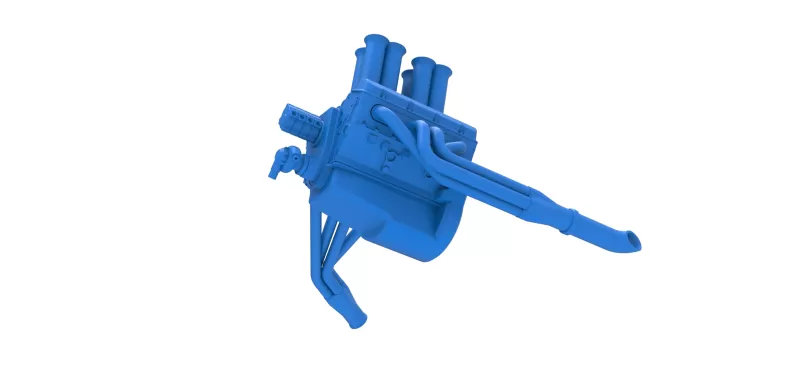 Engine V8 for Supermodified race car Version 5 Scale 1:25 - Model preview 3