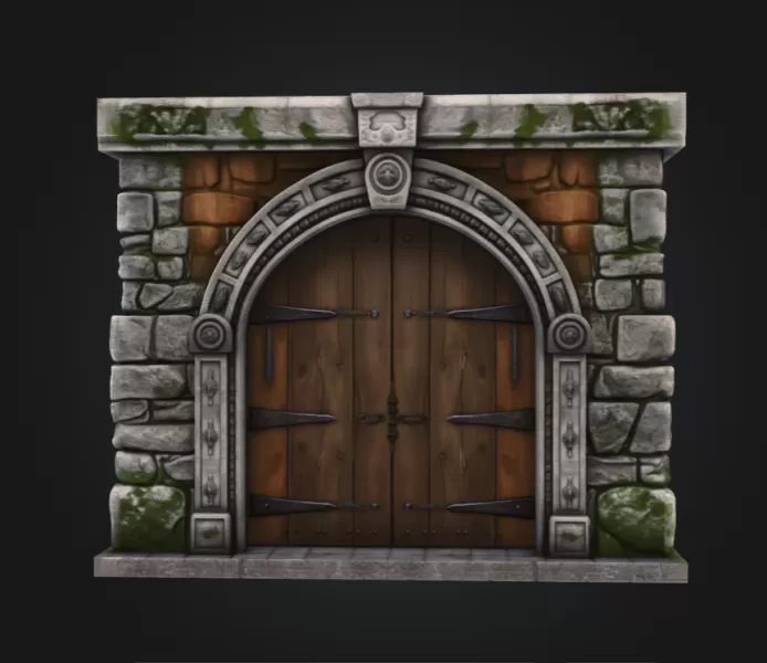 Castle Bridge Door - Model preview 3
