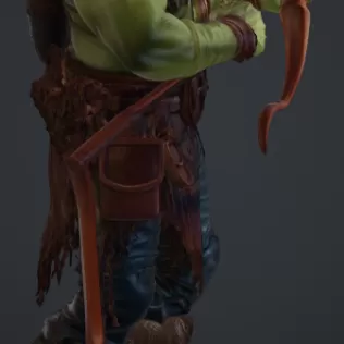Wilder orc mit bogen - Model thumbnail 2