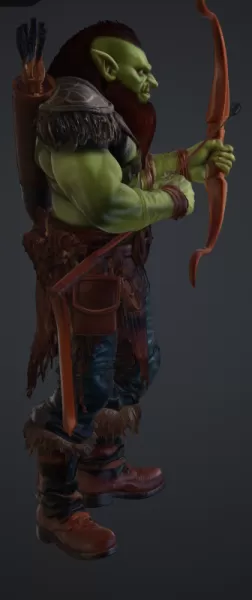 Wilder orc mit bogen - Model preview 2