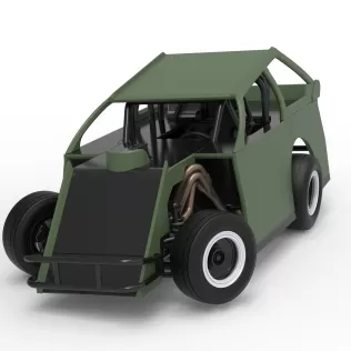 Mod Lite Race car while turning Version 2 Scale 1:25 - Model thumbnail 5