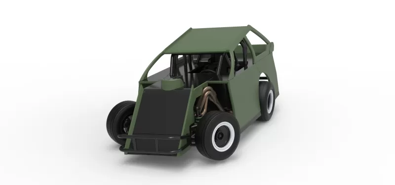 Mod Lite Race car while turning Version 2 Scale 1:25 - Model preview 5