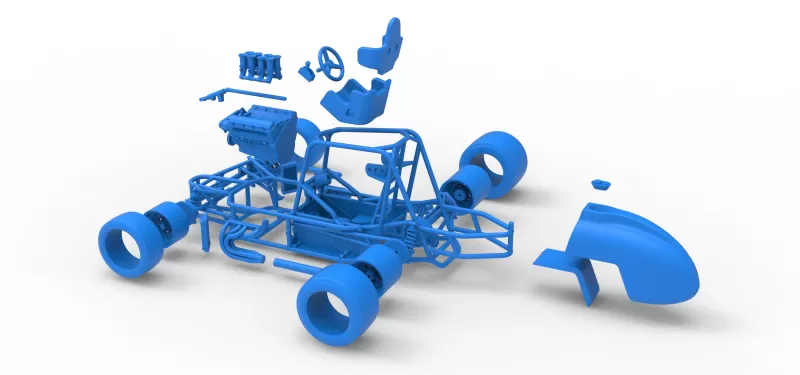 Pavement Silver Crown Car Base Version 2 Scale 1:25 - Model preview 29