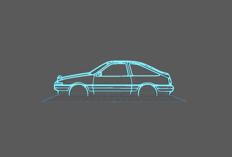 Toyota - AE86 Wall Art - Model preview 2