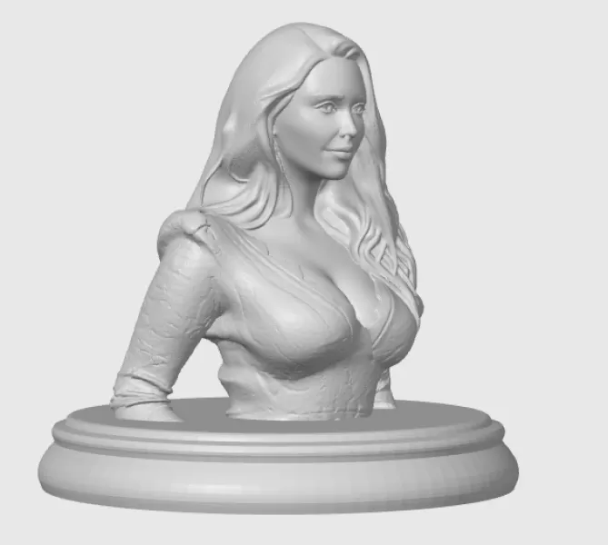 Elizabeth Olsen 3D Bust Print - Model preview 3