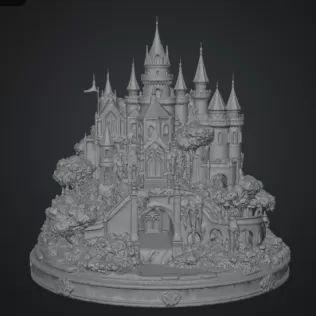 Blossom Crown Castle STL File for 3D Print - Model thumbnail 9