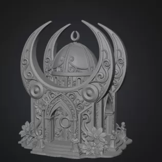 Celestial Moon Temple STL File for 3D Printing - Model thumbnail 7
