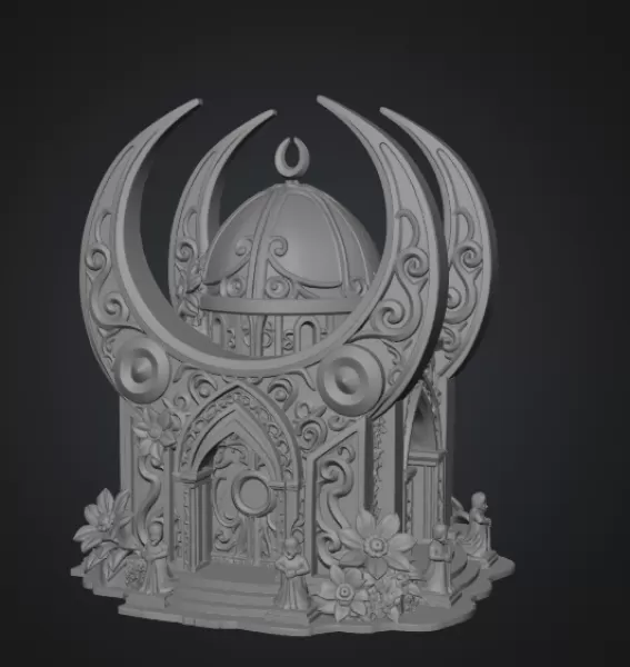 Celestial Moon Temple STL File for 3D Printing - Model preview 7