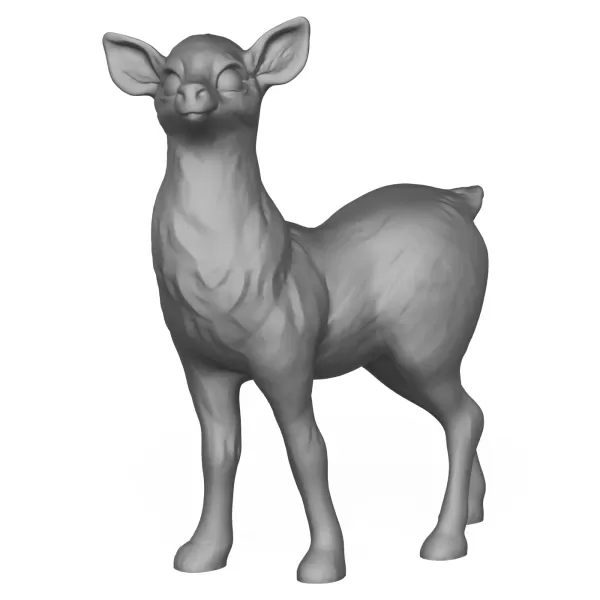 3D Printable Deer Fawn Animal - Model preview 1