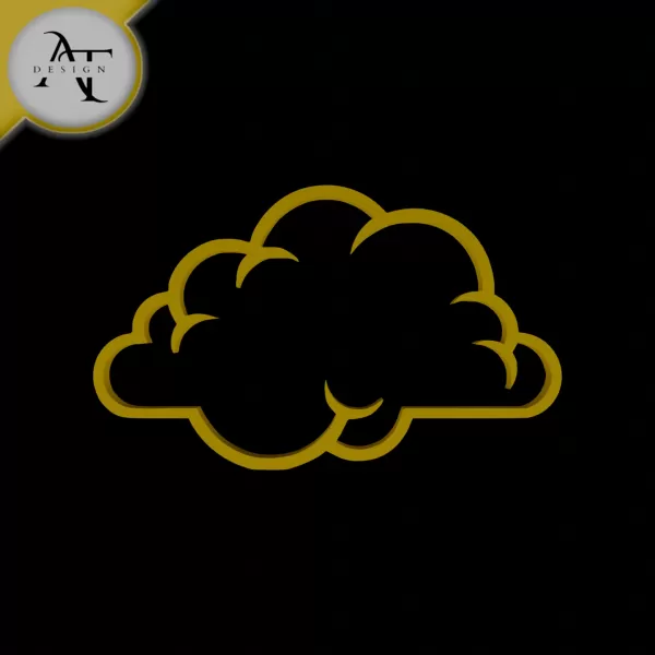 Simple Cloud Symbol - 2D Art - Model preview 1