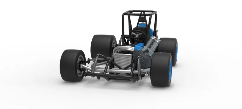 Vintage Pavement Sprint car Base Scale 1:25 - Model preview 5