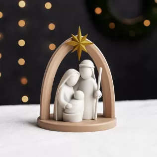 Modern Nativity Scene | Holy Family Christmas Decor | Minimal - Model thumbnail 3