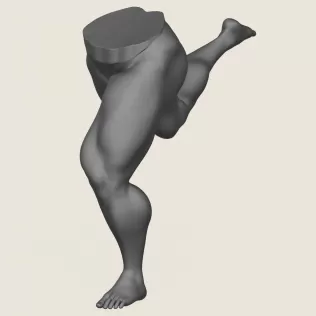 Muscular Man Leg Pose 08 - Model thumbnail 4