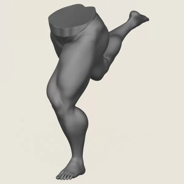 Muscular Man Leg Pose 08 - Model preview 4