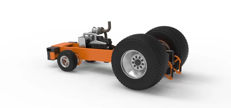 Pro Stock Pulling Tractor Base Version 2 Scale 1:25 - Model preview 10