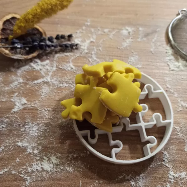 Circle Puzzle Cookie & Clay Cutter, Puzzle with Multiple Cutter - Model preview 4