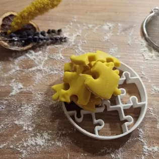 Circle Puzzle Cookie & Clay Cutter, Puzzle with Multiple Cutter - Model thumbnail 4