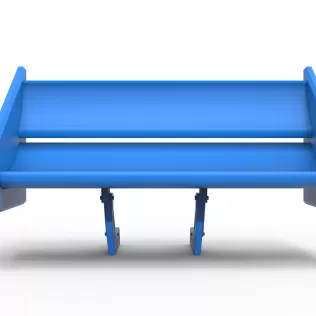 Wing of Supermodified front engine race car V4 Scale 1:25 - Model thumbnail 4