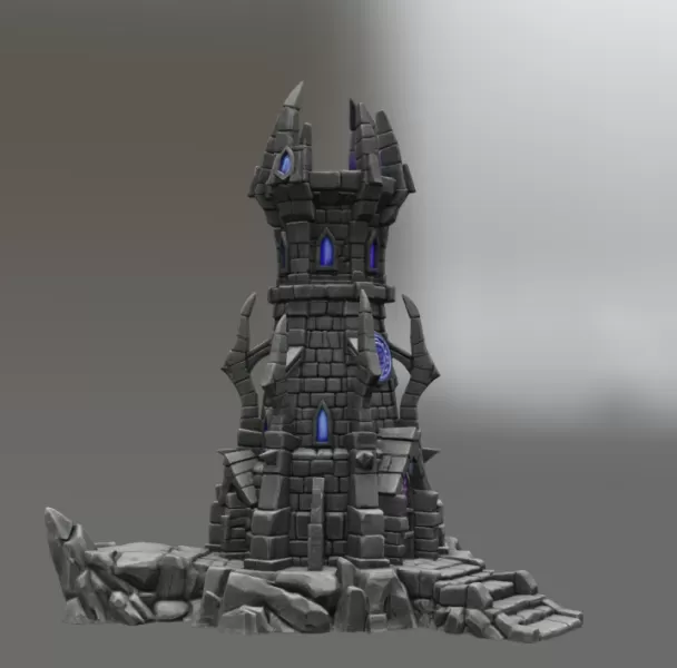 Shadowspire Arcane Tower STL File for 3D Print - Model preview 9