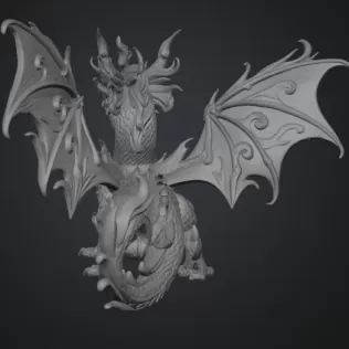 Ocean Breeze Dragon STL File for 3D Print - Model thumbnail 15