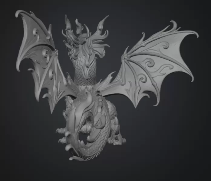 Ocean Breeze Dragon STL File for 3D Print - Model preview 15