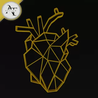 Heart - Geometric - 2D Wall Art Decor