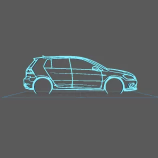 Volkswagen - Golf 7.5 R Wall Art