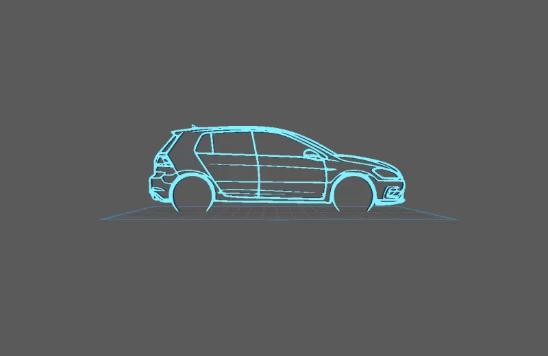 Volkswagen - Golf 7.5 R Wall Art - Model preview 2