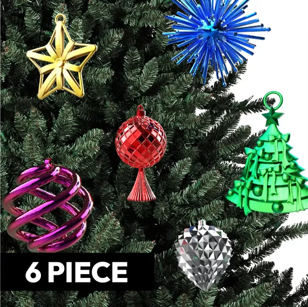 6 pcs. Christmas Ornaments, Mini Bundle Tree Decoration - Model preview 2