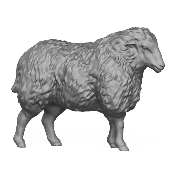 Standing Sheep 3D Print Model - Model preview 1