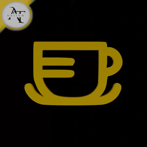 Simple Coffee Cup Symbol - 2D Art - Model preview 1